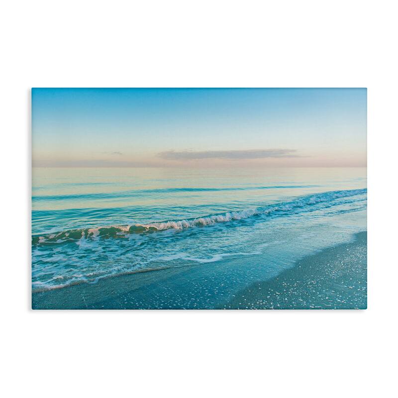 Stupell Serene Waves at Sunrise Canvas Wall Art Design By Mary Lou Johnson - 24 x 16