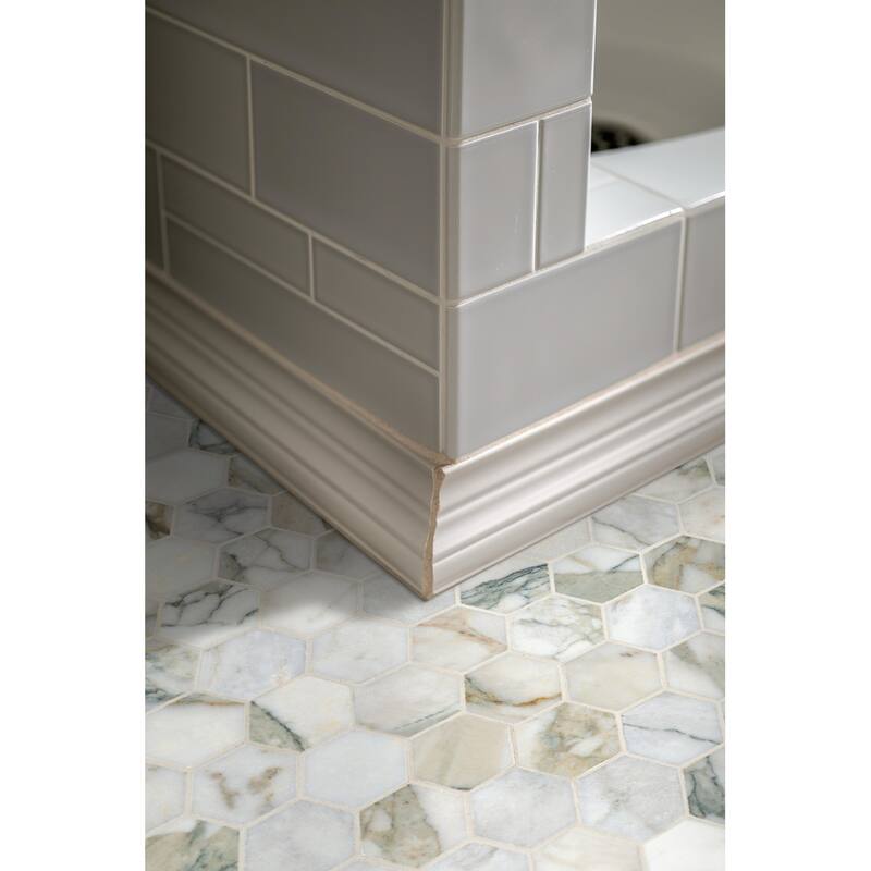 Ackland AKM-S-2X2HXH-CA 12" x 12" Marble Geometric Floor and Wall