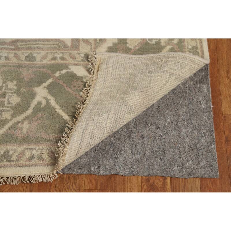 Earth Tone Oushak Indian Area Rug Handmade Oriental Floral Wool Carpet - 8'0" x 10'0"