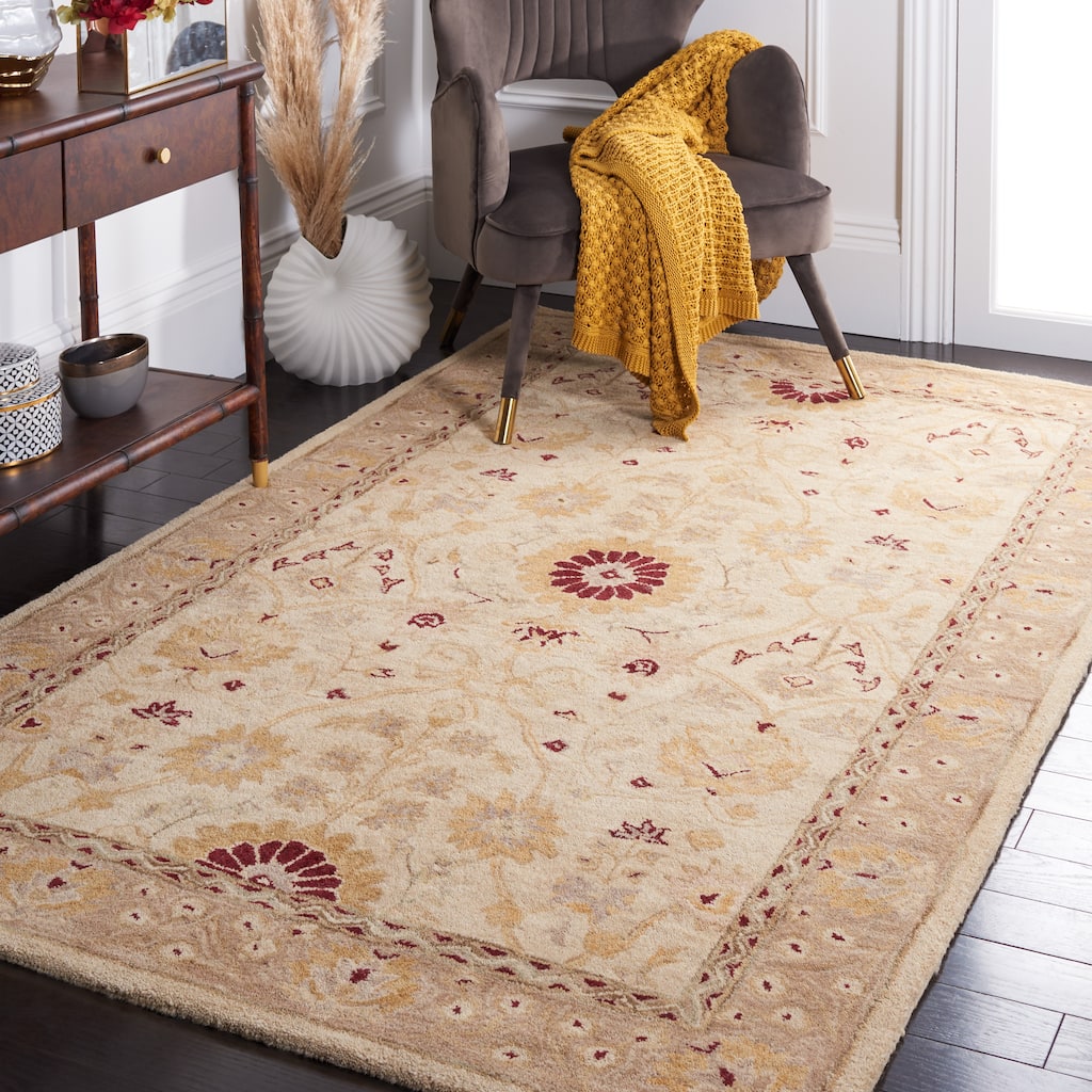 SAFAVIEH Handmade Anatolia Dimitilde Traditional Hand-spun Wool Rug