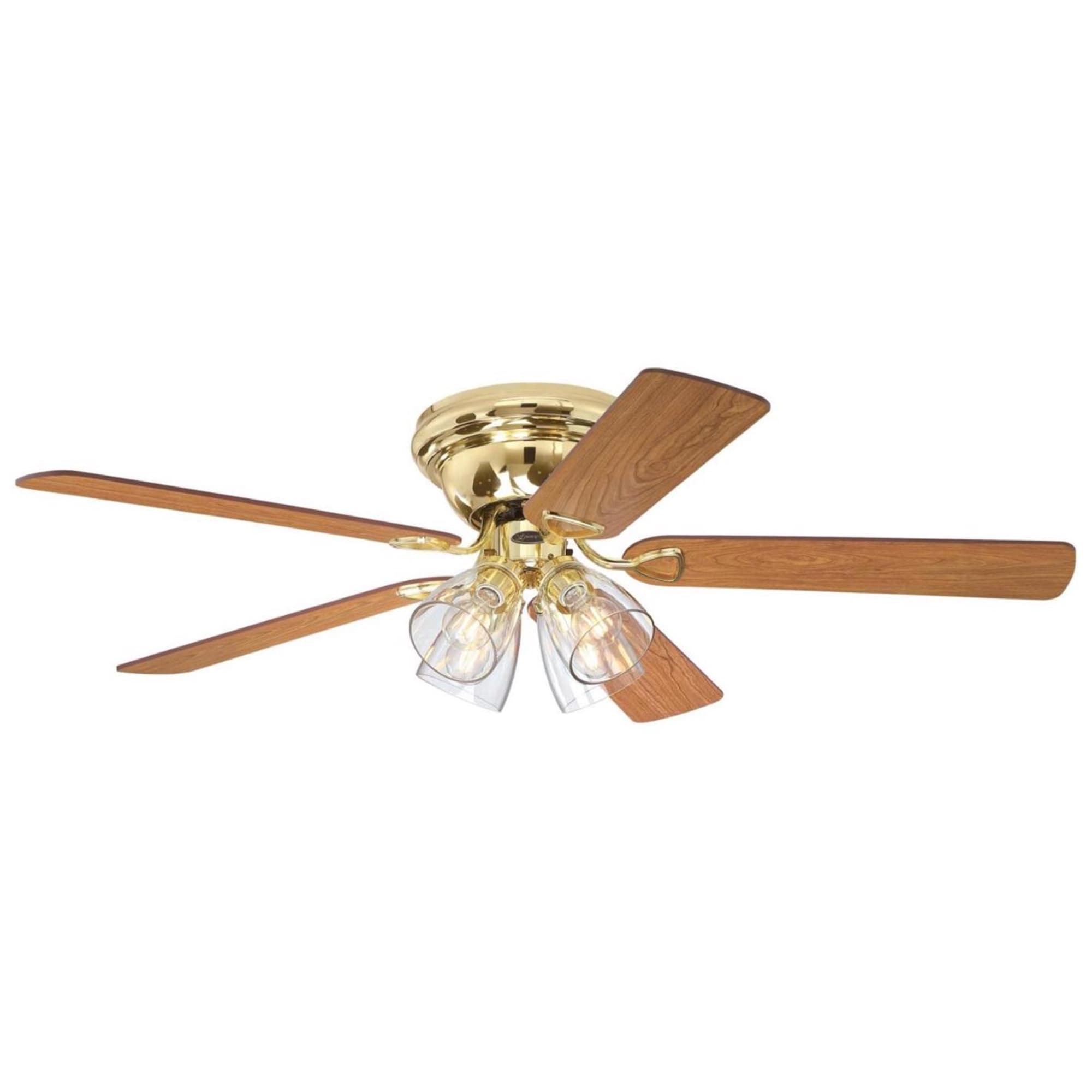 Westinghouse 52 in. Polished Brass Brown LED Indoor Ceiling Fan