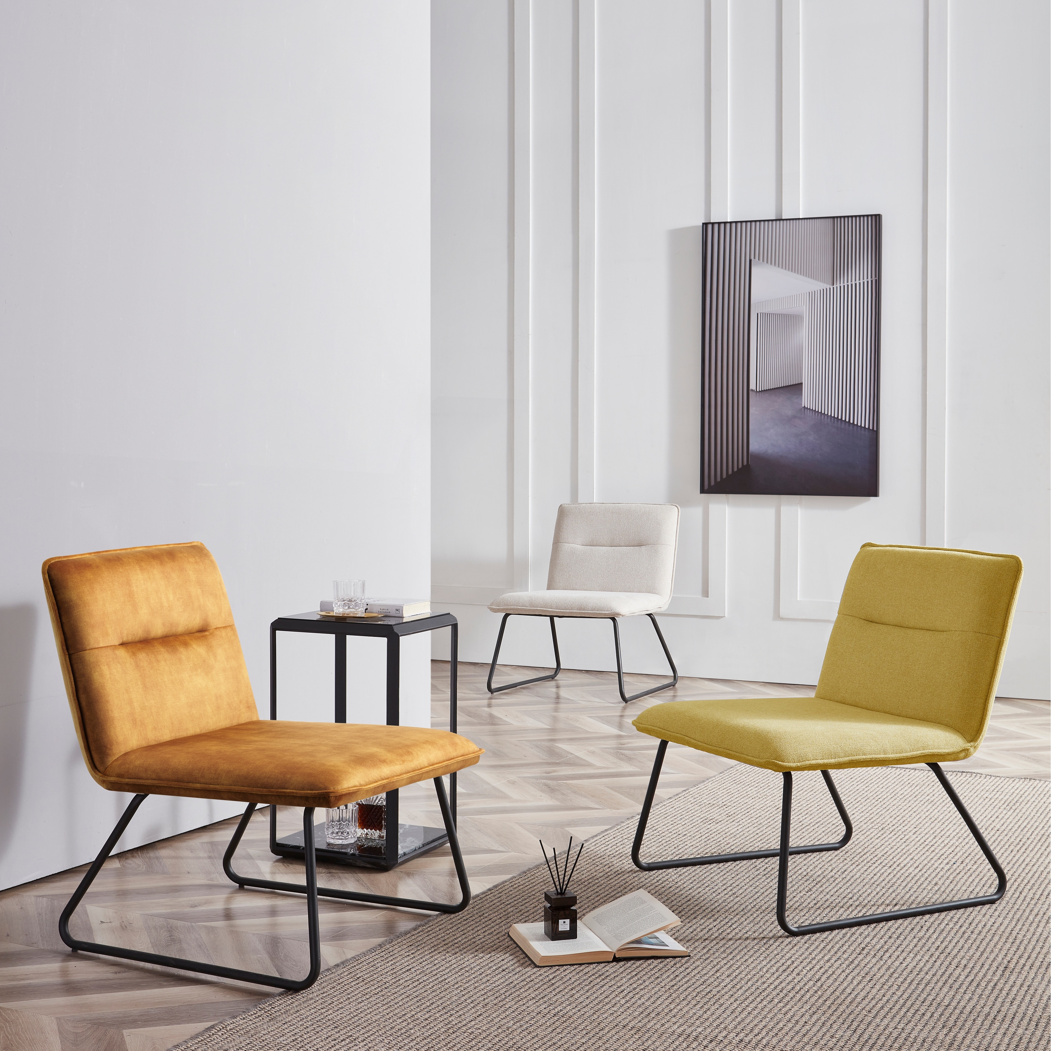Corvus Cosmo Fabric Lounge Accent Chair