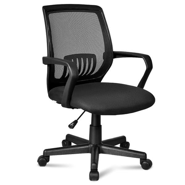 Shop Costway Office Chair Mesh Computer Desk Chair Lumbar Support