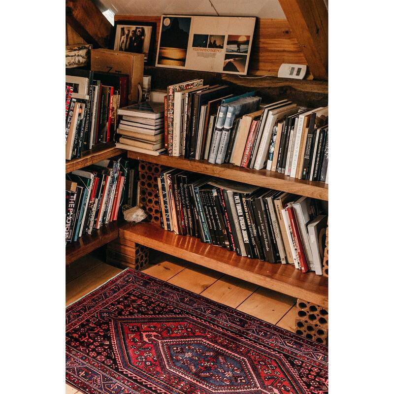 ECARPETGALLERY Hand-knotted Andelz Dark Red Wool Rug - 4'9 x 7'0