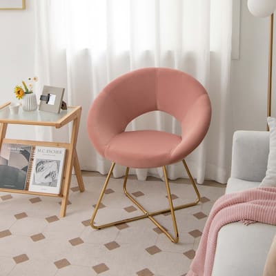 Modern Velvet Accent Chair Upholstered Vanity Leisure Chair