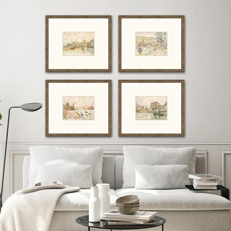 Petite Landscapes S/4 Framed Art Print Under Glass