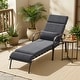 preview thumbnail 19 of 25, Patio Adjustable Chaise Lounge Chair with Cushion and Pillow for Outdoor & Indoor Dark Grey