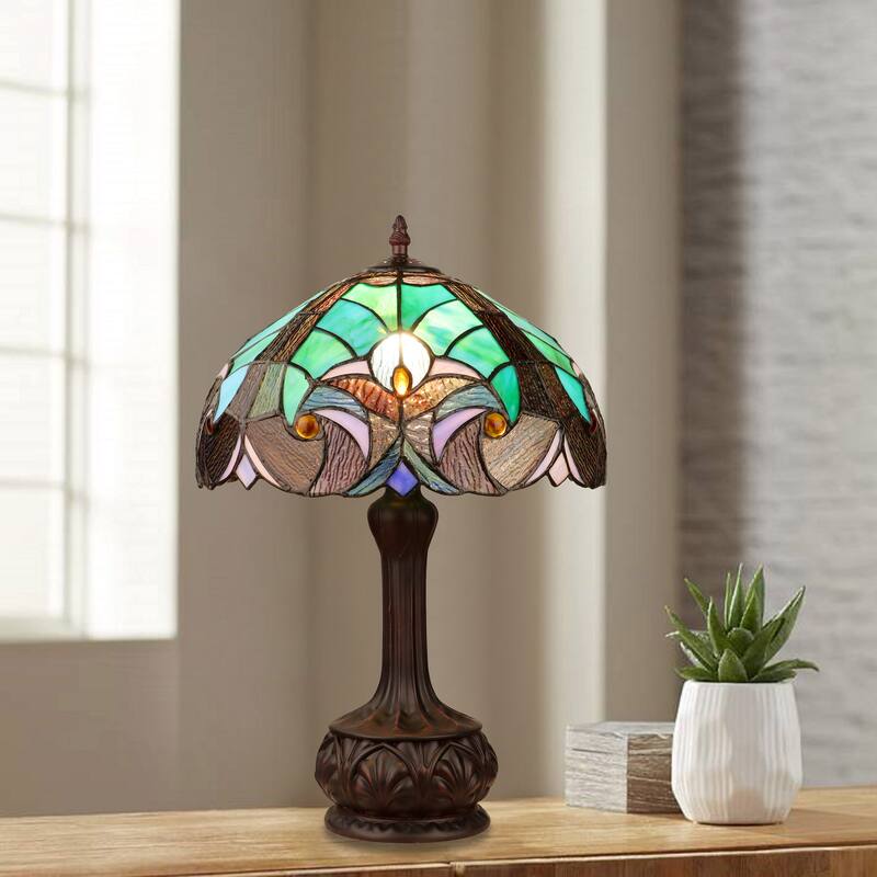 Tiffany Style Victorian Design 1 Light Table Lamp - 18.3 inches high