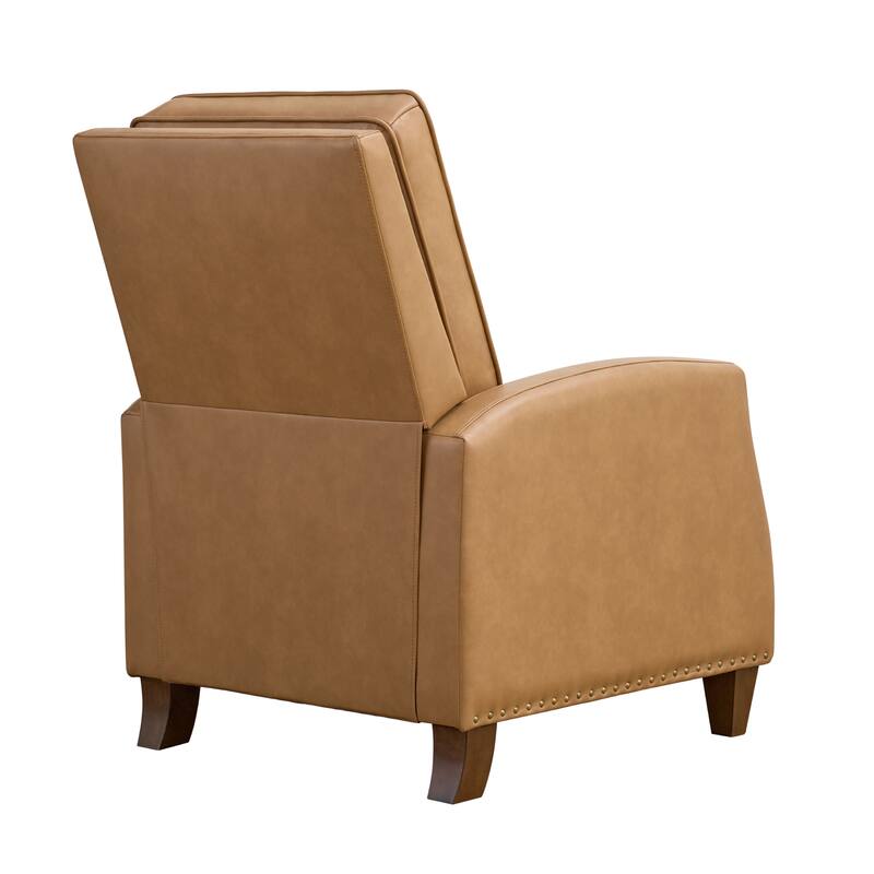 Spruce & Spring Alston Push Back Recliner Chair with Nailhead Trims for Living Room