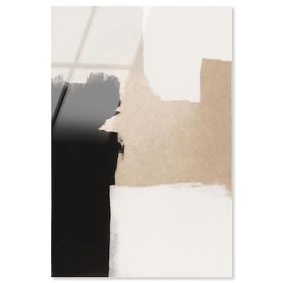 Beige and Black I Acrylic by Art Remedy, Ready to Hang