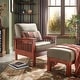 preview thumbnail 1 of 8, Hills Mission-style Oak Chair and Ottoman by iNSPIRE Q Classic