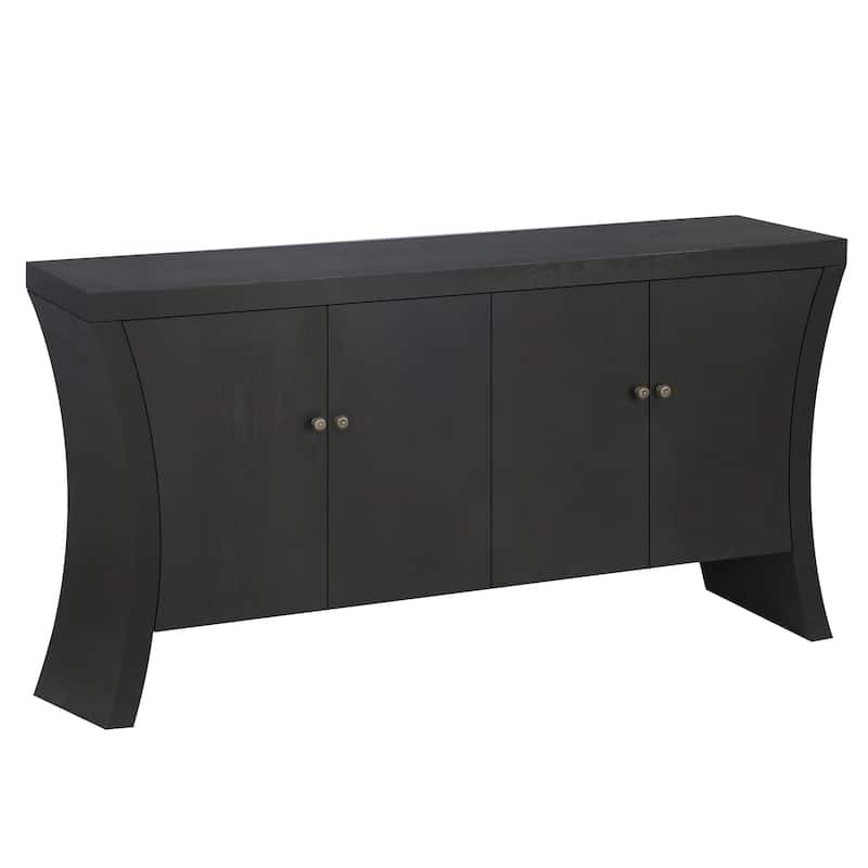 4-door Sideboard with sturdy wooden legs