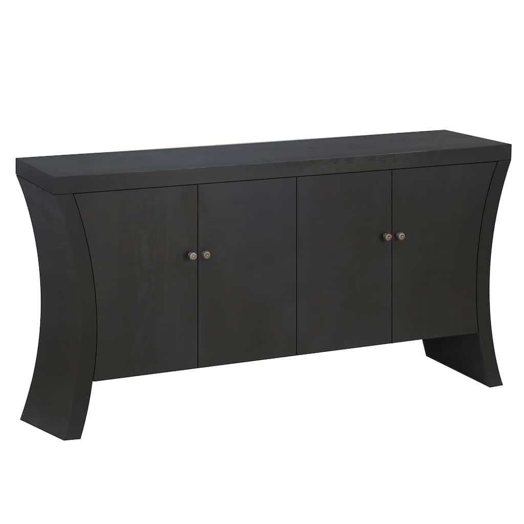 4-door Sideboard with sturdy wooden legs