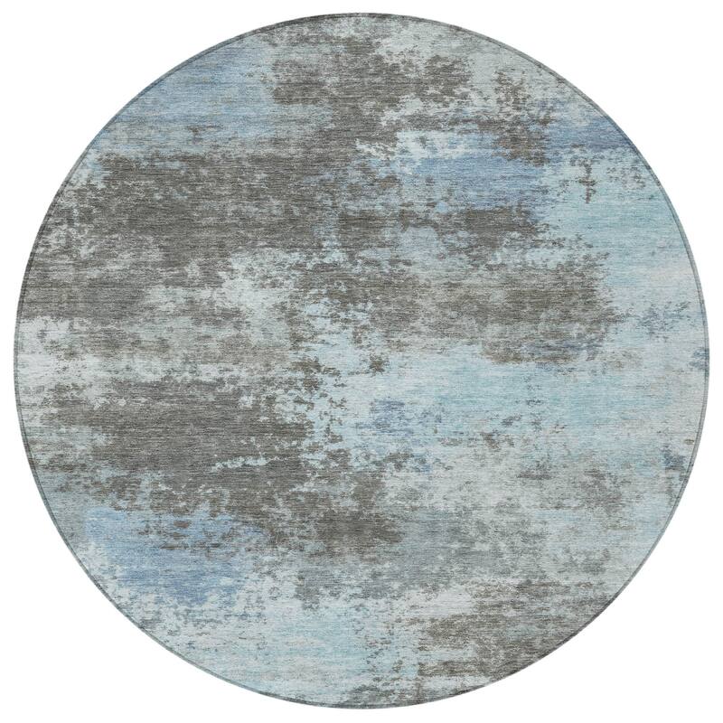 HomeRoots Abstract Transitional Rectangle Outdoor Rug
