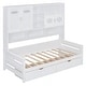 preview thumbnail 6 of 17, Modern Twin Size Kids Bed Daybed, All-in-One Cabinet Bed with 2 Drawers,White