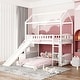 preview thumbnail 5 of 35, Twin Over Twin Bunk Bed with Two Drawers and Slide