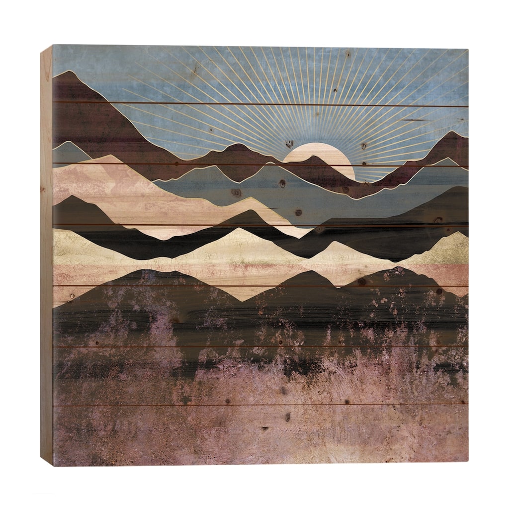 Crimson Peaks Print On Wood by SpaceFrog Designs - Multi-Color