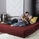 preview thumbnail 60 of 114, Jaxx Zipline Convertible Queen-size Sleeper Loveseat and Ottoman Set