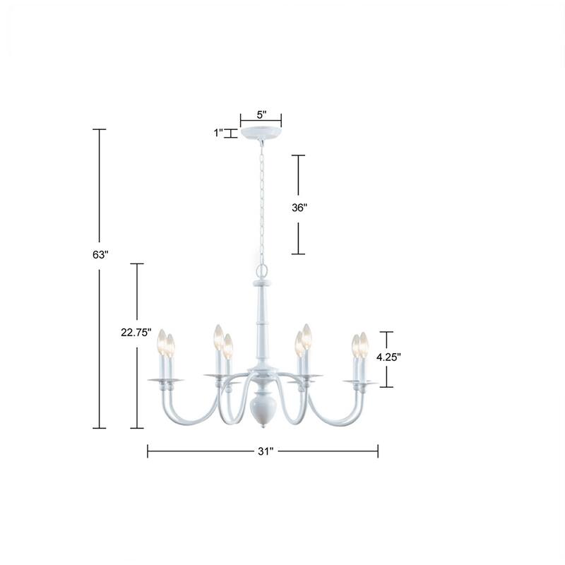 Martha Stewart Amelia 8-Light Traditional Metal Chandelier