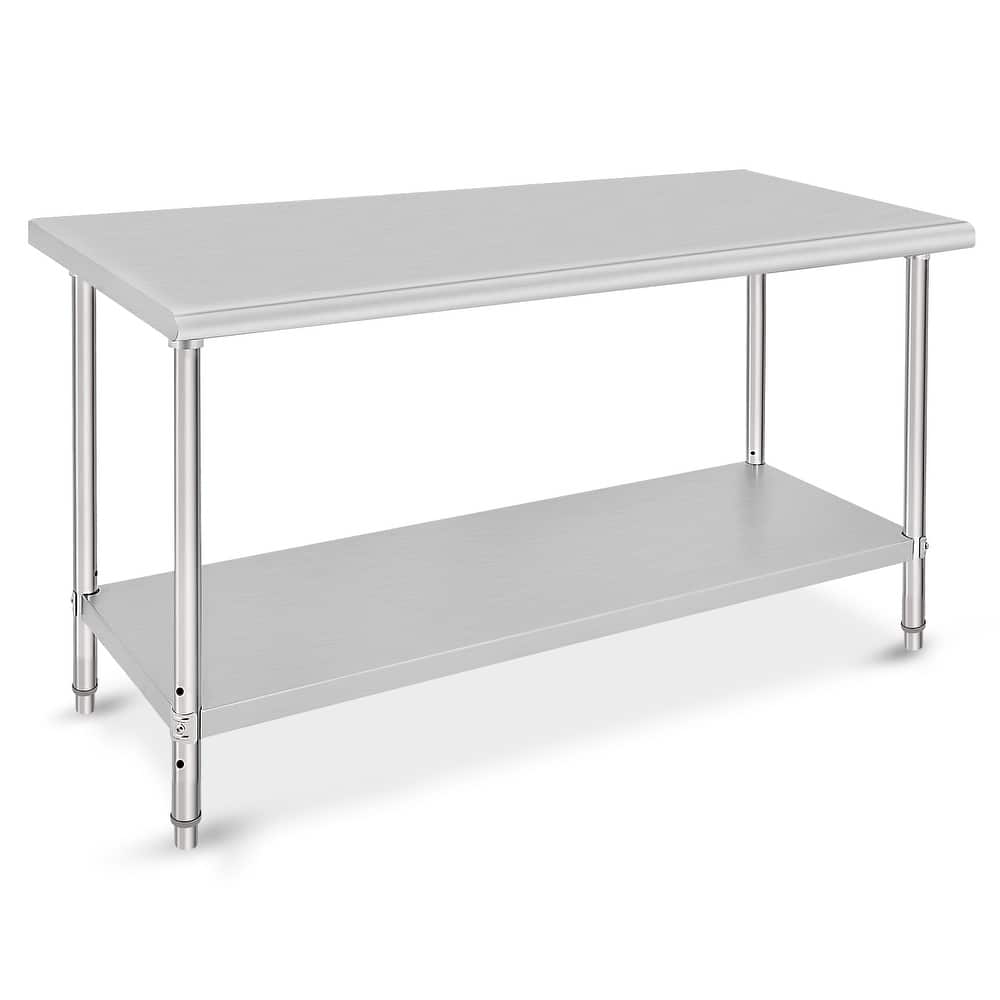 60" x 24" Stainless Steel Work Table with Under Shelf