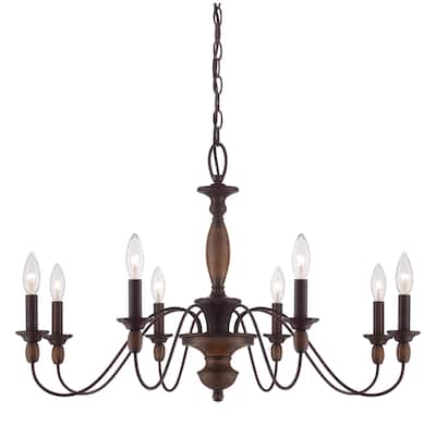 Holbrook 8-Light Chandelier in Tuscan Brown