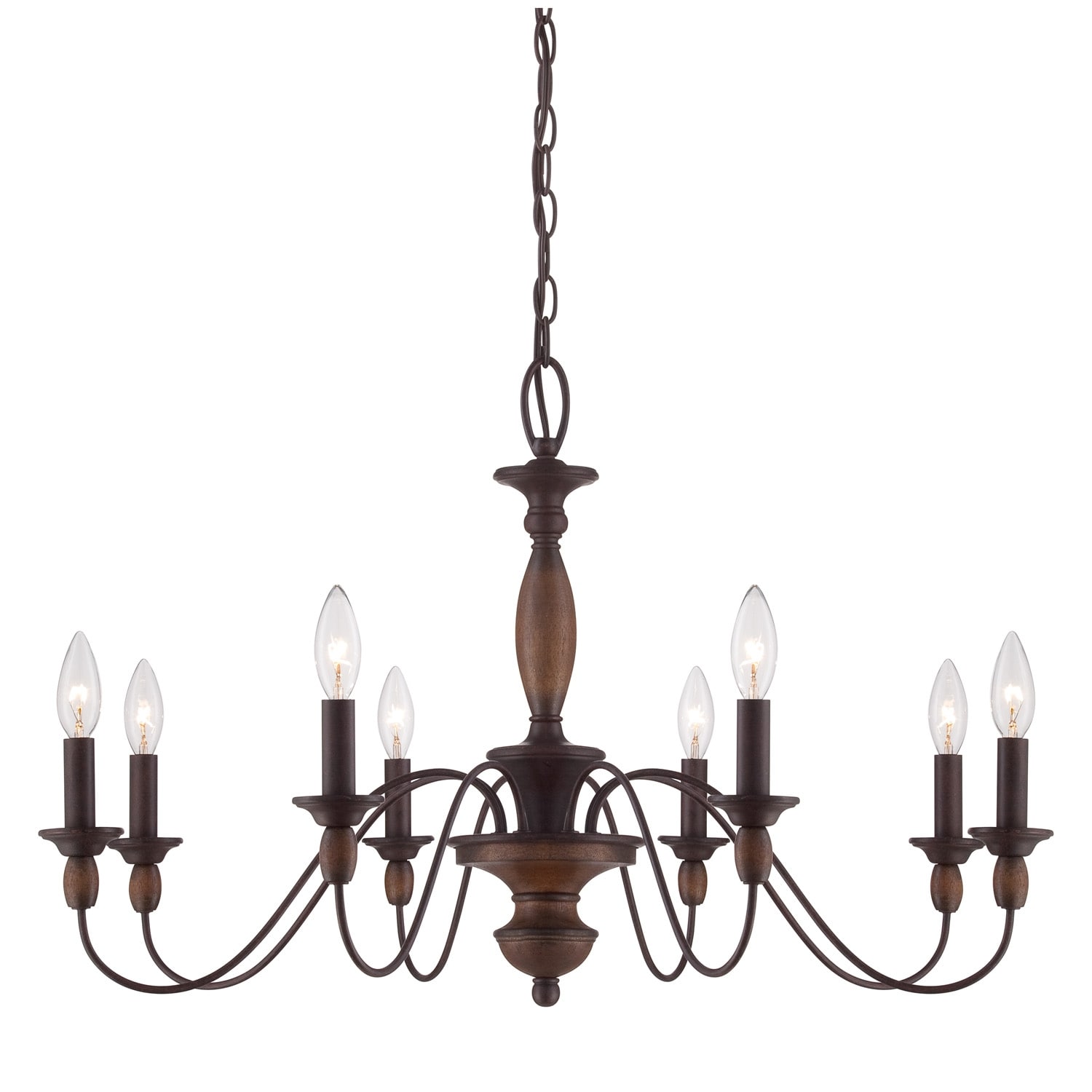 Holbrook 8-Light Chandelier in Tuscan Brown