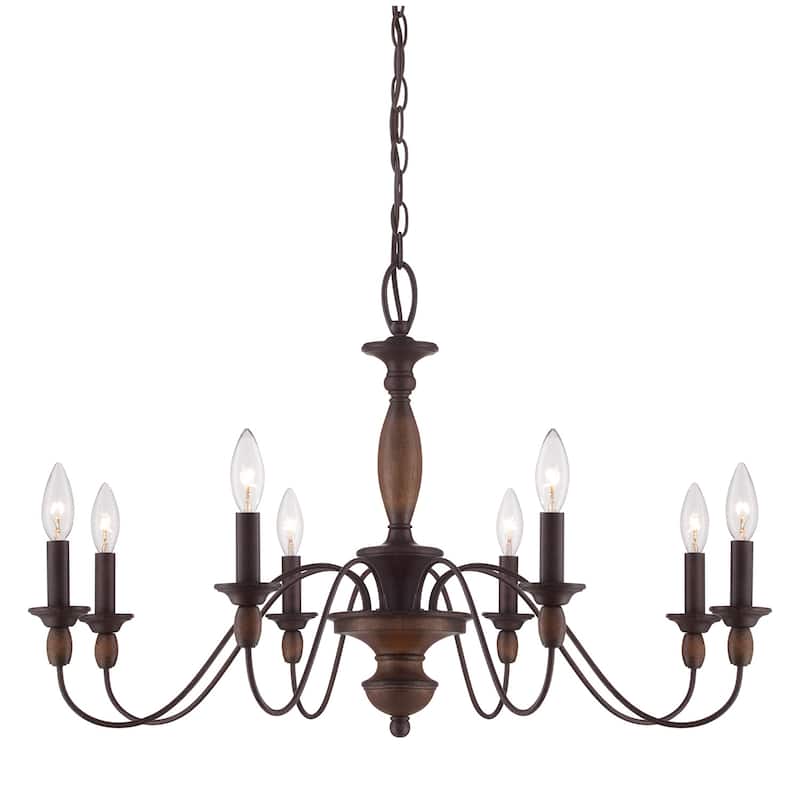 Holbrook 8-Light Chandelier in Tuscan Brown