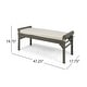 preview thumbnail 14 of 17, Nelson Rustic Acacia Wood Bench with Cushion by Christopher Knight Home