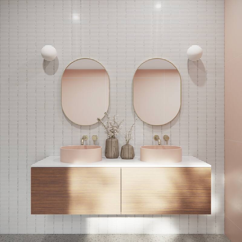 Glass Warehouse SF-PL-20X28 Inara 20" W x 28" H Contemporary Oval