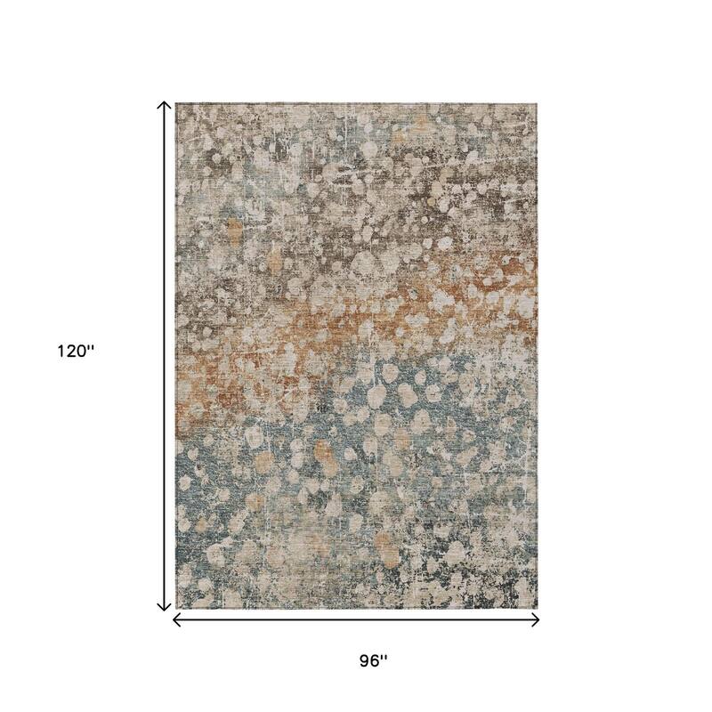 HomeRoots Abstract Transitional Rectangle Outdoor Rug