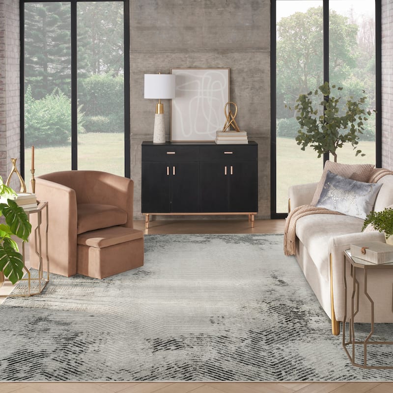 Nourison Home Dekor Indoor only Grey Persian Area Rug