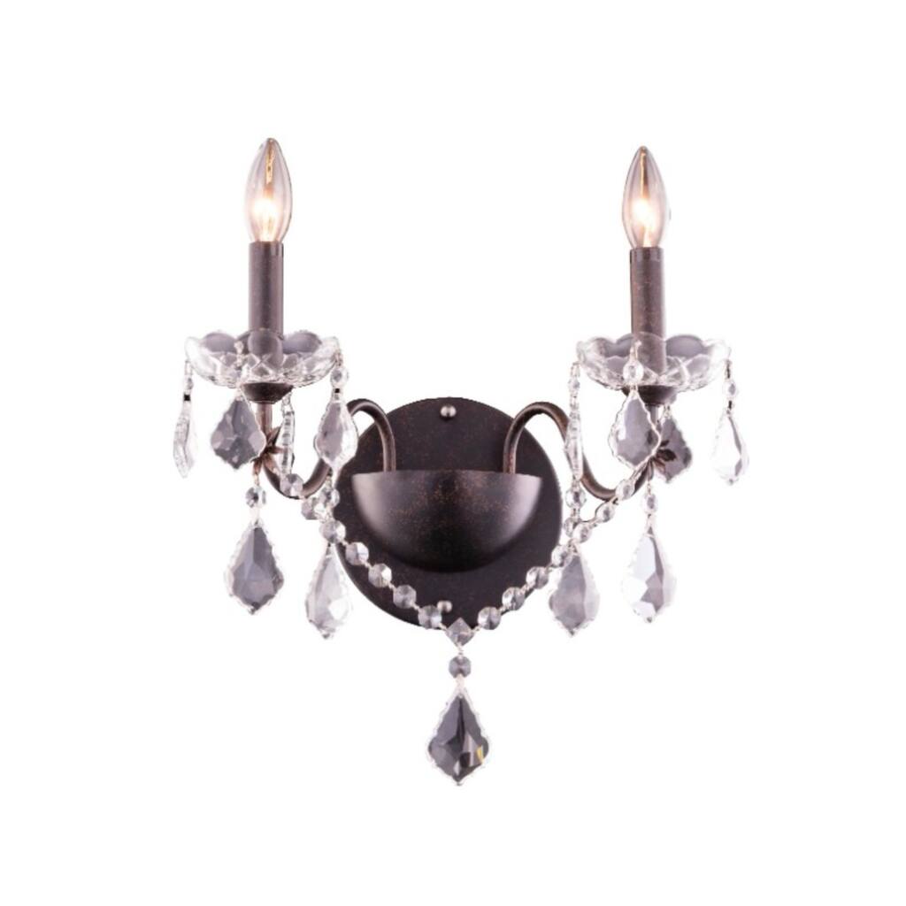 Fleur Illumination 2 light Dark Bronze Wall Sconce