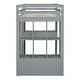 preview thumbnail 15 of 16, Storage Loft Bed with Shelves, Drawers, Writing Desk and Led Light, Twin Size