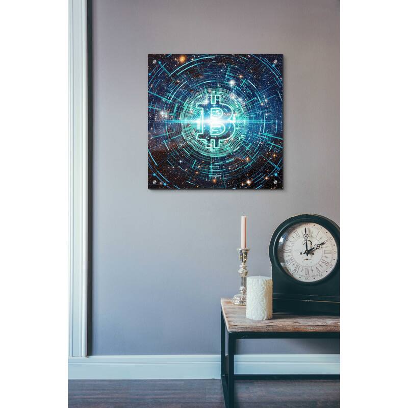 Epic Art 'Cyber Bitcoin', Acrylic Glass Wall Art