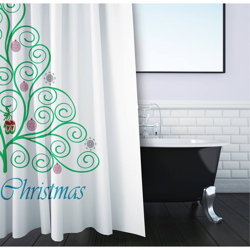 Decorated Filigree Tree Shower Curtain