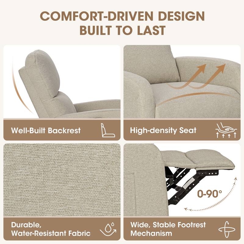 INK IVY Dakota Power Recliner 3-in-1 with Swivel, Glider, USB Ports