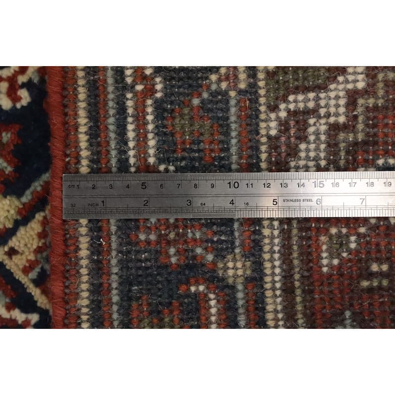 Hand Knotted Oriental 100% Wool Carpet Traditional Medallion Oranges & Rust Heriz (serapi) Area Rug - 3' 0'' X 2' 0''
