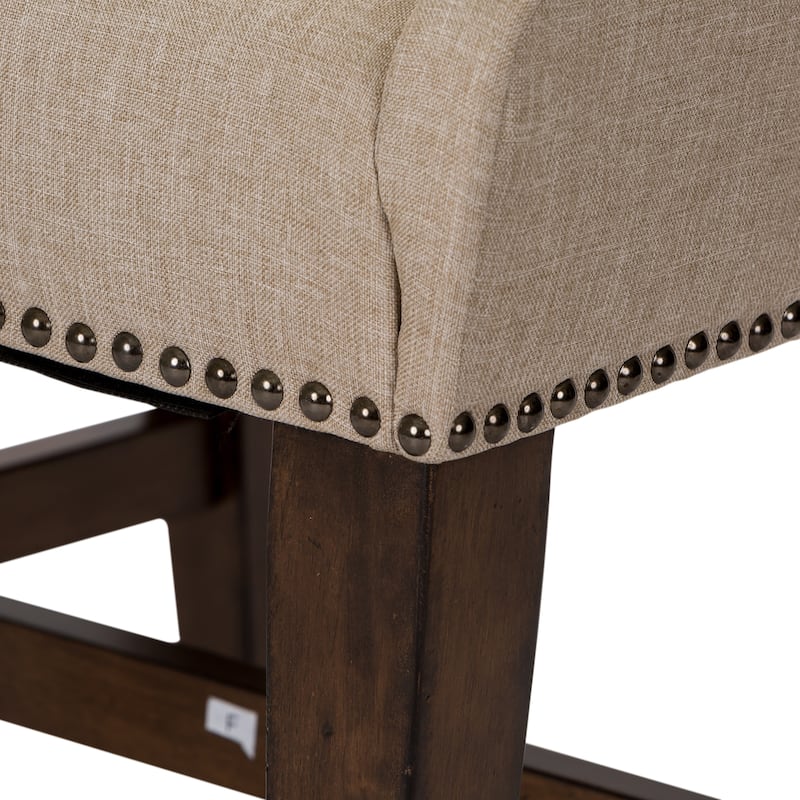 Armand Antique Brownstone 5 Piece Trestle Table Set