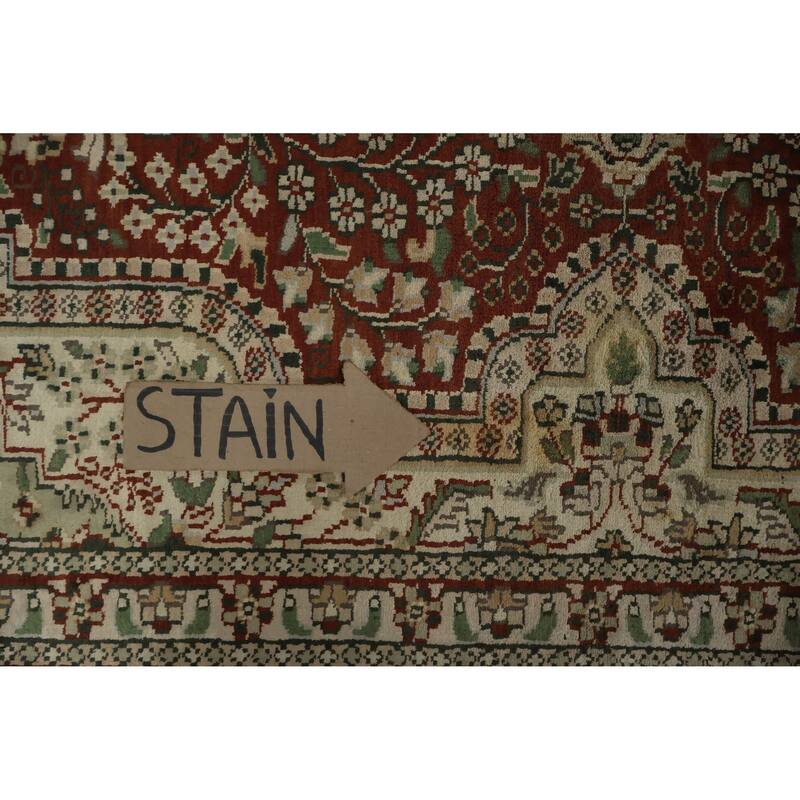 Hand Knotted Oriental Silk Carpet Traditional Floral Oranges & Rust Bokhara Area Rug - 12' 2'' X 8' 11''