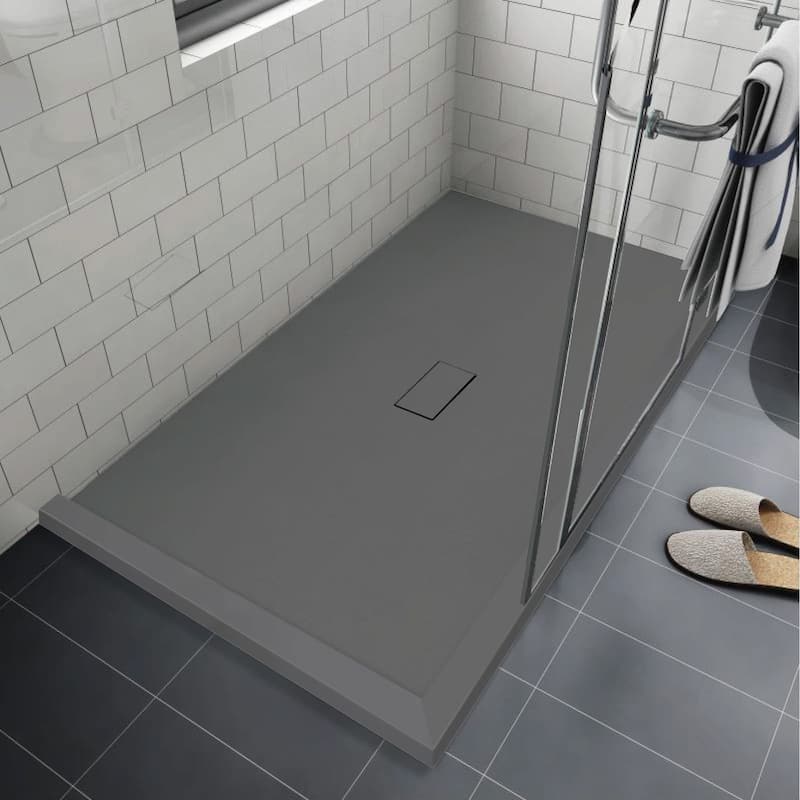 Transolid FZSDT5140C 51-3/16" x 40-1/2" Rectangular Shower Base with