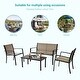preview thumbnail 8 of 14, Bonosuki 4 Pieces Patio Furniture Sets Textilene Bistro Sets