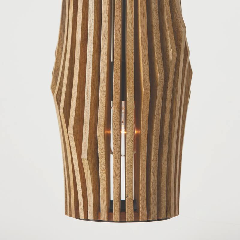 Archer 1-light Light Wood & Matte Black Pendant