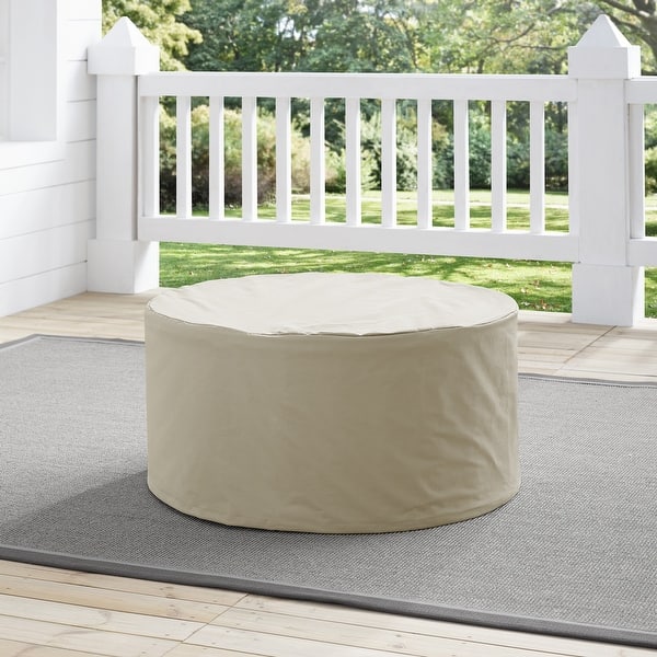 slide 2 of 5, Crosley Catalina Round Outdoor Coffee Table Furniture Cover - 32.29 "W x 32.29 "D x 16.33 "H