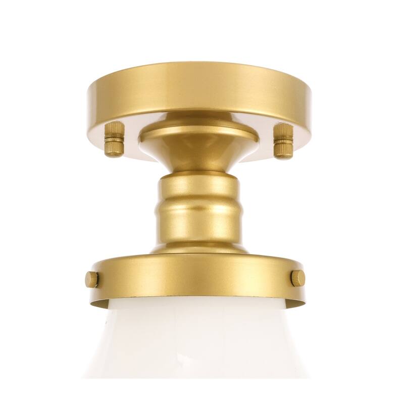 Nyle 1-Light Frosted Glass Flush mount