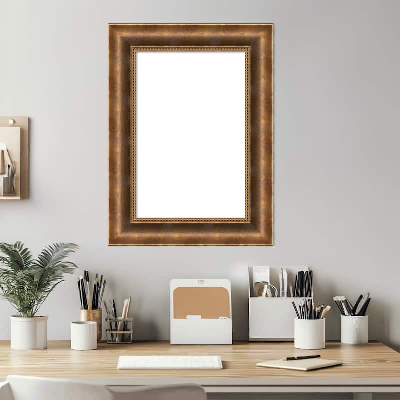 Amanti Art Manhattan Black Framed Dry Erase Magnetic Board