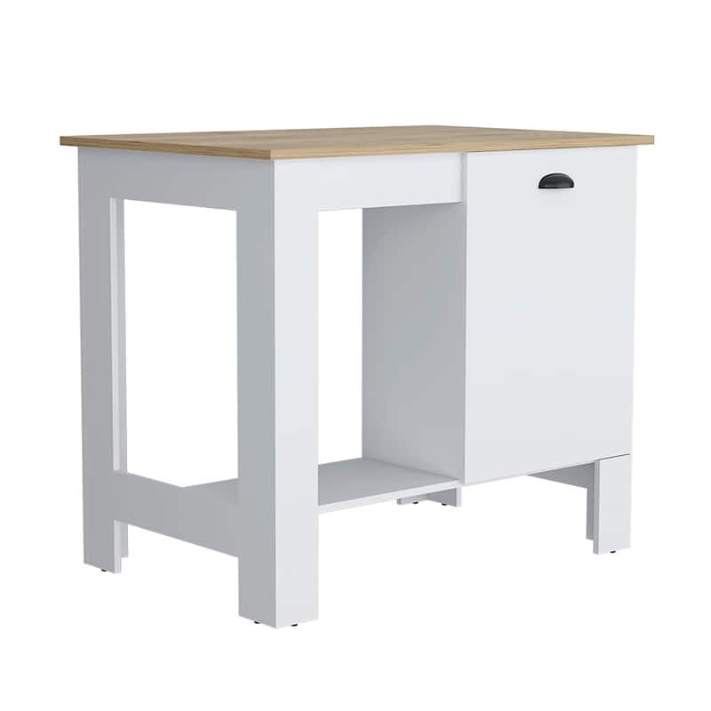 Kitchen Island with One Door and Open Shlef