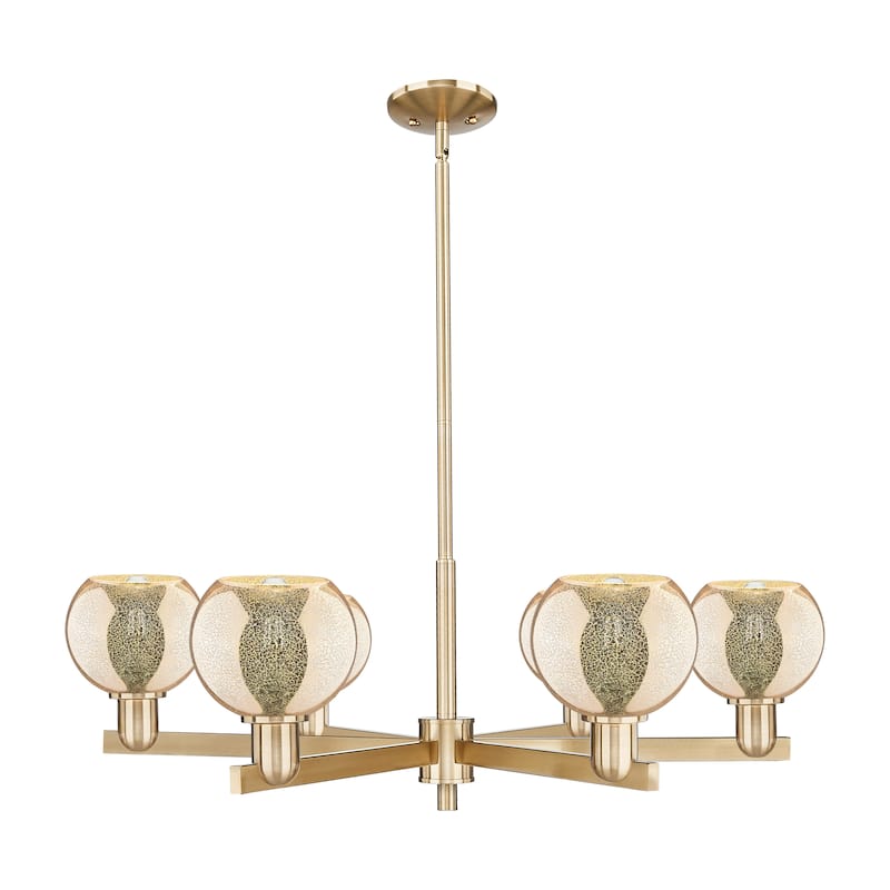 Innovations Lighting Endless Possibilities Arcadia - Athens - 6 Light 36" Stem Hung Chandelier - Mercury/Champagne Bronze
