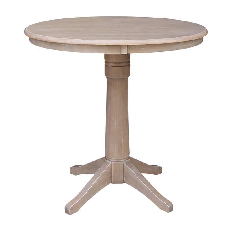 International Concepts Solid Wood 36" Round Pedestal Dining Table