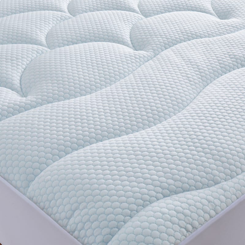 Cooling Waterproof Quilted Mattress Pad with Deep Pocket 16", Breathable Air-Layer Cooling Fabric Mattress Topper Cover.