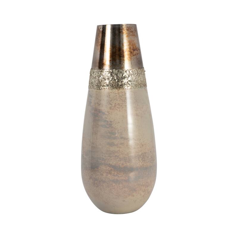 Sagebrook Home Glam Modern Glass Vase